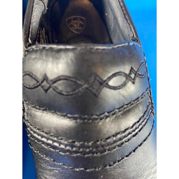 Women Ariat Clogs Mule US 6.5B Slip & Oil Resist Blk Leather Slip-On Work Shoes - Picture 5 of 11